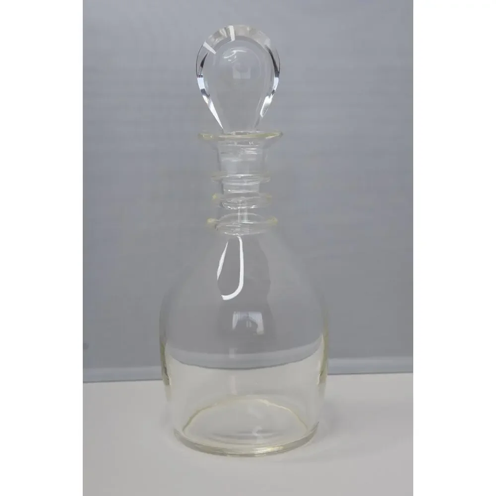 1950 Donald Pollard STEUBEN Blown Glass spiral Neck DECANTER with Moon Stopper